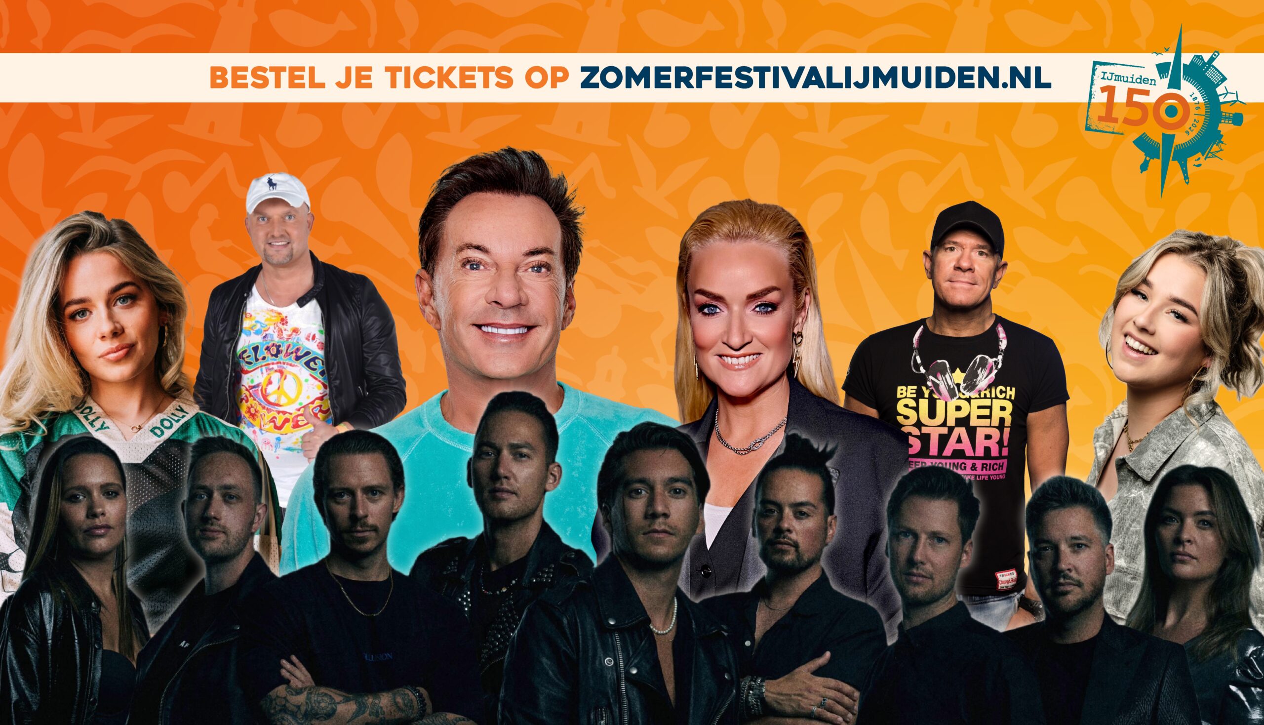 Zomerfestival IJmuiden | woensdag 15 juli 2026 tot en met zondag 19 juli 2026 | Feestweek IJmuiden | Mara Julia | Senna | Samantha Steenwijk | Gerard Joling | M&M Band | DJ Jean