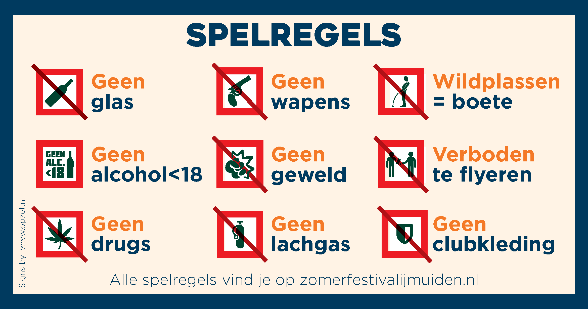 Spelregels van het Zomerfestival.IJmuiden | Festival IJmuiden | Gemeente Velsen